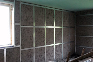 Напыление на стены - Эковата