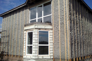 Напыление на стены - Эковата