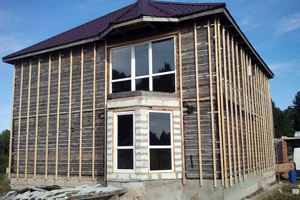 Напыление на стены - Эковата